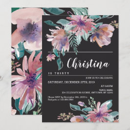 Invitación Celebración del cumpleaños de las mujeres con acua