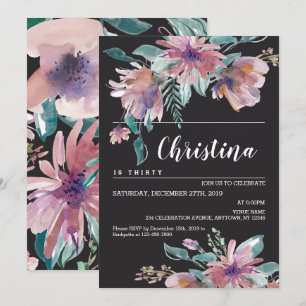 Invitación Celebración del cumpleaños de las mujeres con acua