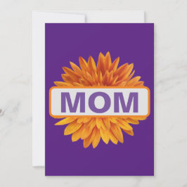 Invitación Celebración del cumpleaños de mamá Floral Púrpura 