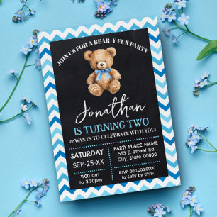 Invitación Celebración del cumpleaños de Teddy Bear