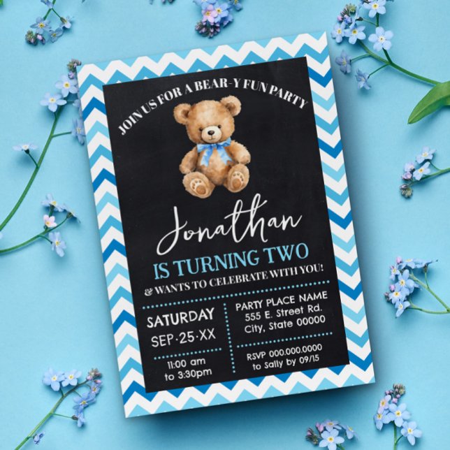 Invitación Celebración del cumpleaños de Teddy Bear (Subido por el creador)