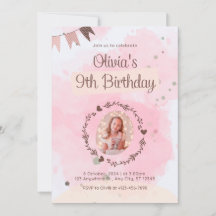 Celebración del cumpleaños de un chica de nueve añ