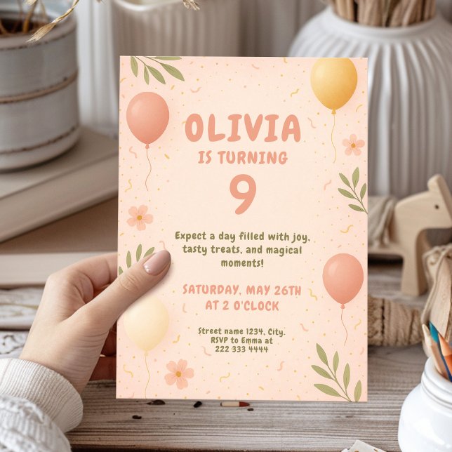 Invitación Celebración del cumpleaños de un globo aerostático (Subido por el creador)
