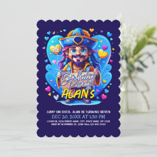 Invitación Celebración del cumpleaños del Capitán Pirata