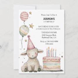 Invitación Celebración del cumpleaños del Cordero caprichoso