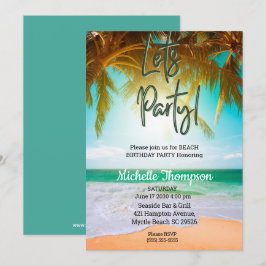 Invitación Celebración del cumpleaños del Fiesta de la escena