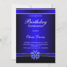 Celebración del cumpleaños negro y azul