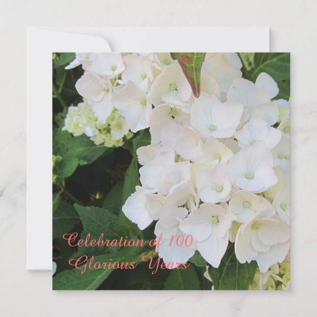 Invitación Celebración del cumpleaños número 100 (Anverso)