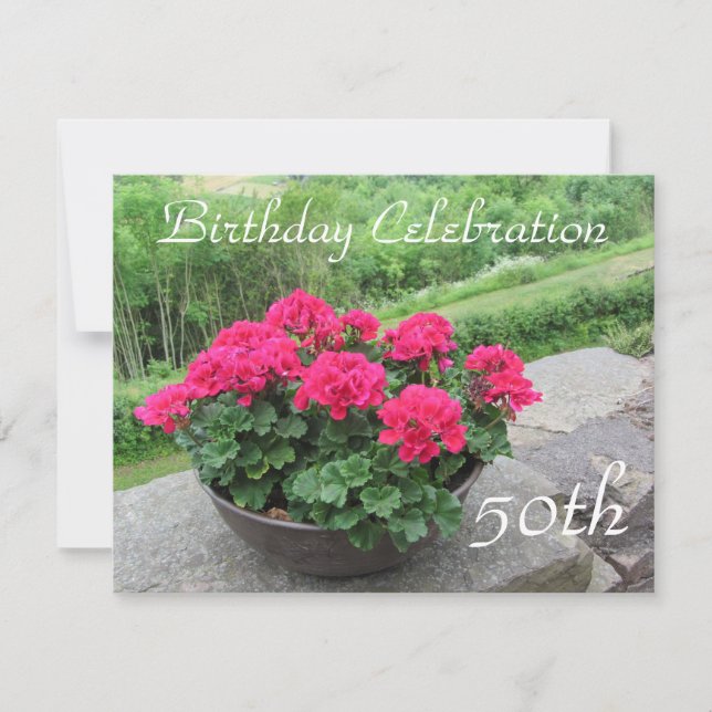 Invitación Celebración del cumpleaños número 50 (Anverso)
