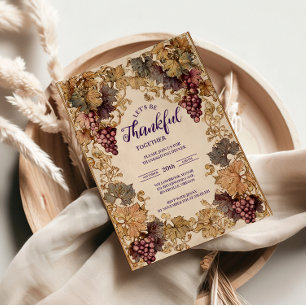 Invitación Celebración del Día de Acción de Gracias de Golden