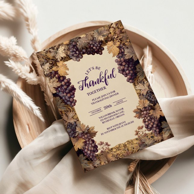 Invitación Celebración del Día de Acción de Gracias de Grapev (Subido por el creador)