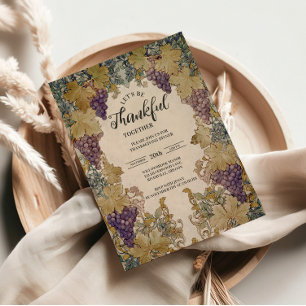 Invitación Celebración del Día de Acción de Gracias de Viñete