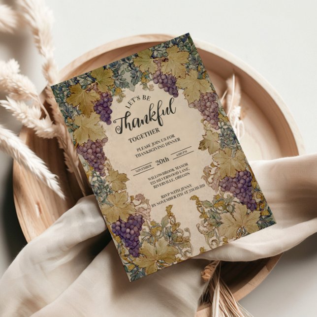 Invitación Celebración del Día de Acción de Gracias de Viñete (Subido por el creador)