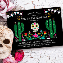 Invitación Celebración del Día de los Muertos Tema México