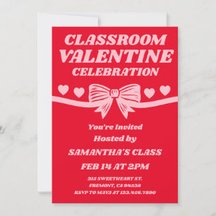 Invitación Celebración del Día de San Valentín en el aula