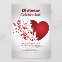 Celebración del divorcio del corazón quebrado