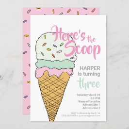 Invitación Celebración del Evento de Helado Editable Sociedad