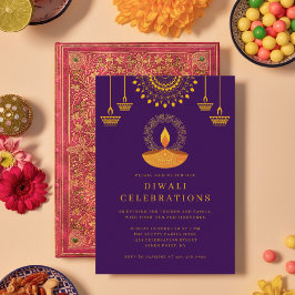 Invitación Celebración del Festival de Luces de Diwali en Ind