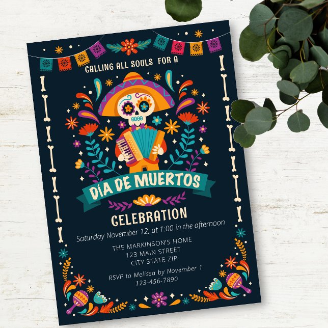 Invitación Celebración del Festival Dia De Muertos (Subido por el creador)