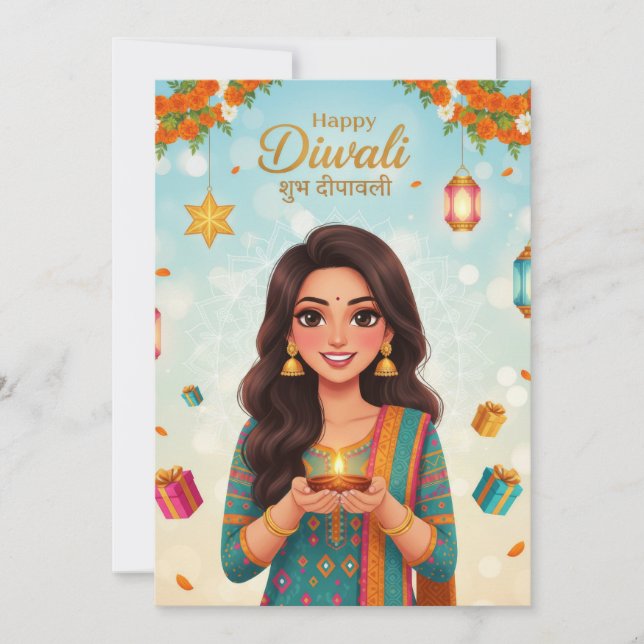 Invitación celebración del festival Diwali (Anverso)