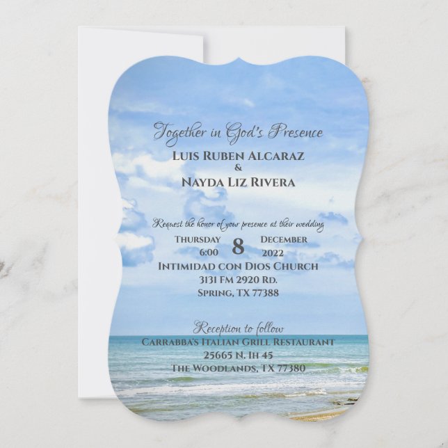 Invitación Celebración del fiesta (Anverso)