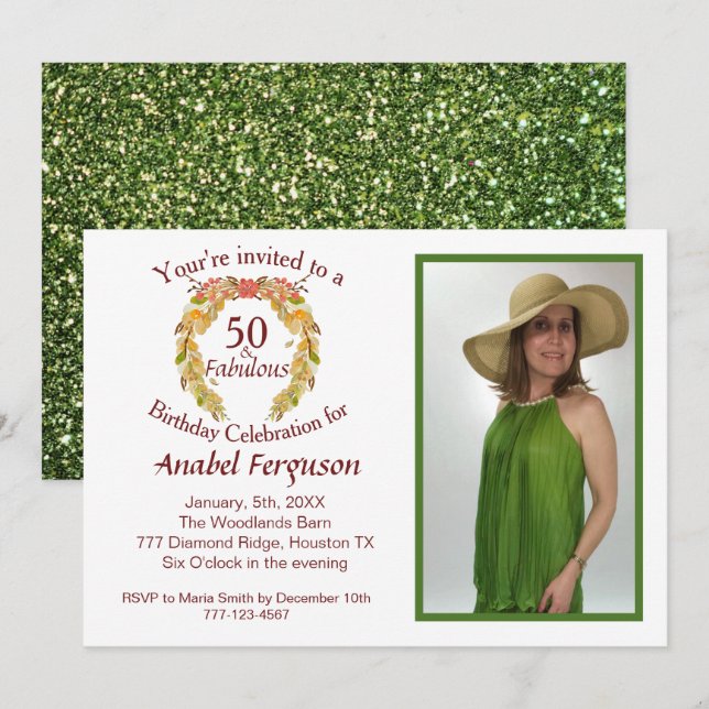 Invitación Celebración del fiesta (Anverso / Reverso)