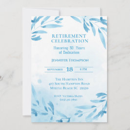 Invitación Celebración del Fiesta de Jubilación Azul