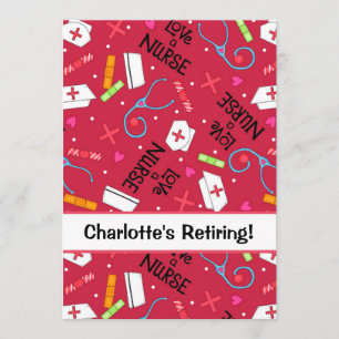 Invitación Celebración del Fiesta de jubilación de enfermera 