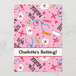 Invitación Celebración del Fiesta de jubilación de enfermera 