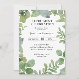 Invitación Celebración del Fiesta de Jubilación Foliage