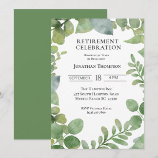 Invitación Celebración del Fiesta de Jubilación Foliage