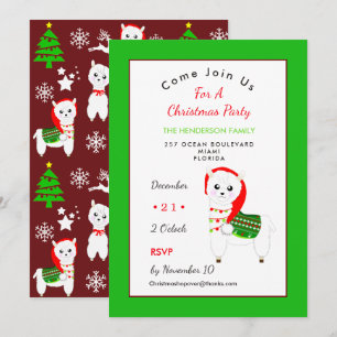Invitación Celebración del Fiesta de Navidades de llamada fes