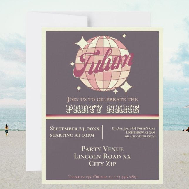 Invitación Celebración del fiesta de verano temática de Tulum (Subido por el creador)