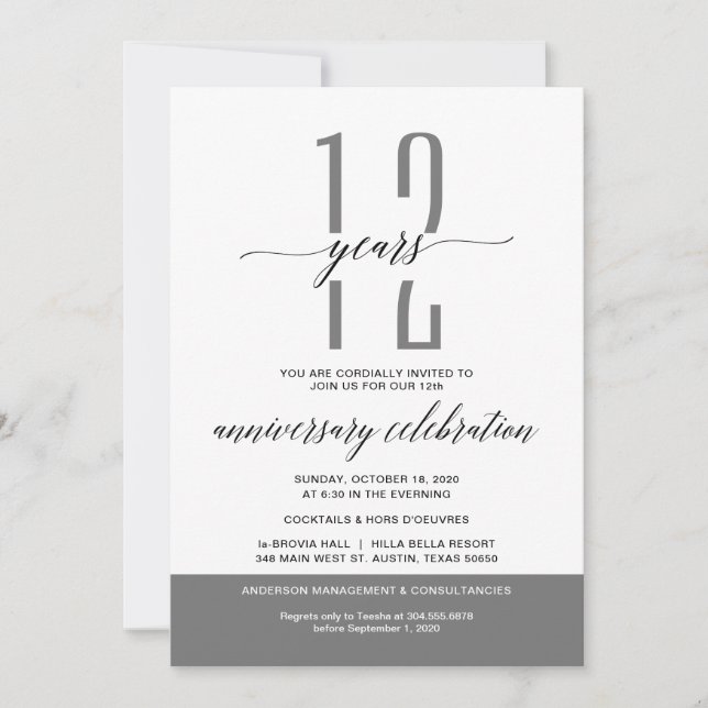 Invitación Celebración del Fiesta del Aniversario de los Nego (Anverso)