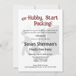 Invitación Celebración del Fiesta del divorcio, ex mariscal, 