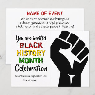 Invitación Celebración del Fiesta del evento del mes de HISTO