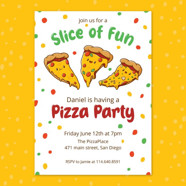 Invitación Celebración del Fiesta Pizza (Subido por el creador)
