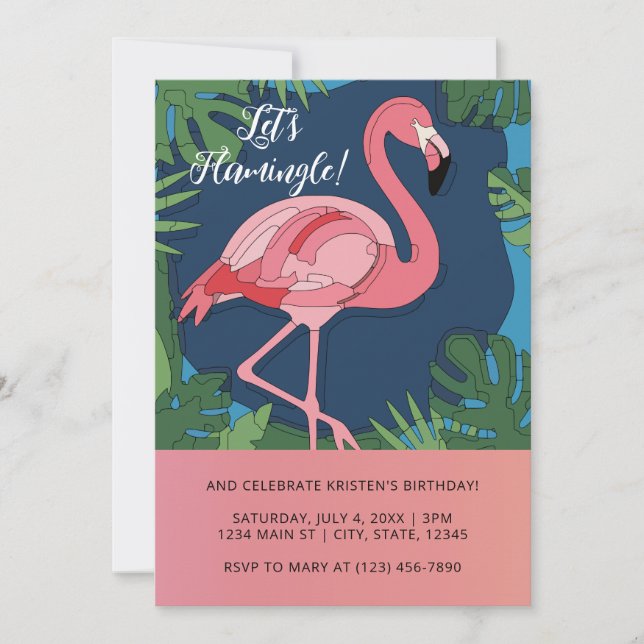 Invitación Celebración del Flamingle (Anverso)