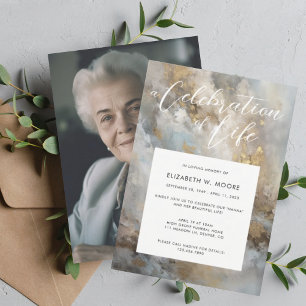 Invitación Celebración del funeral abstracto moderno de la vi