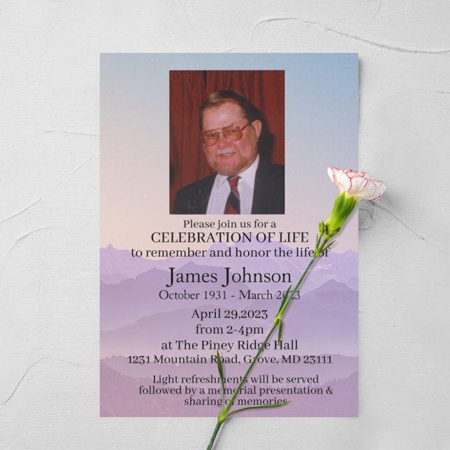 Invitación Celebración del funeral conmemorativo (Subido por el creador)