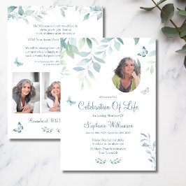 Invitación Celebración del funeral de la mariposa fotográfica