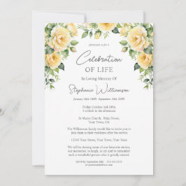 Invitación Celebración del funeral de la vida 4 foto funeral 