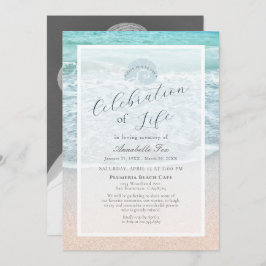 Invitación Celebración del funeral de la vida en playa tropic