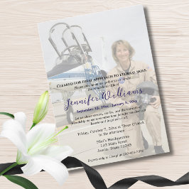 Invitación Celebración del funeral de la vida Foto, piloto