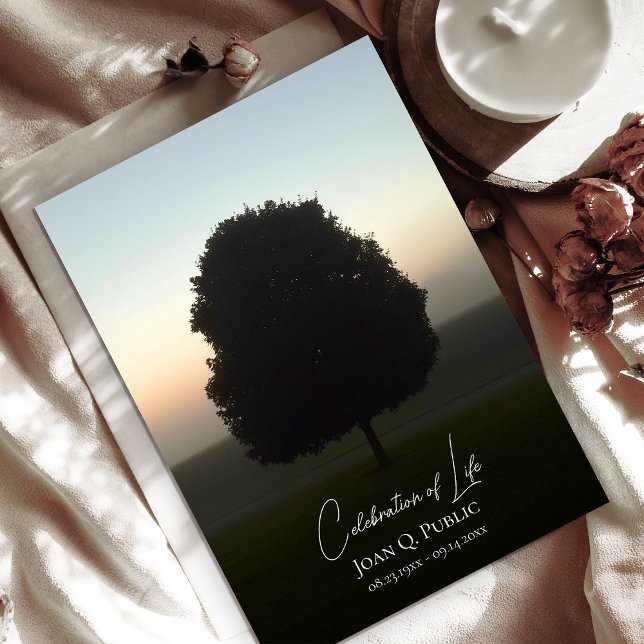 Invitación Celebración del funeral de la vida por el amanecer (Subido por el creador)