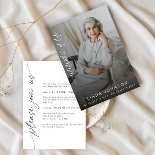 Invitación Celebración del funeral de recuerdo de la vida