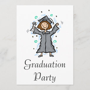 Invitación Celebración del graduado del chica