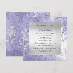 Invitación Celebración del Grungy Morado de Plata en Vivo