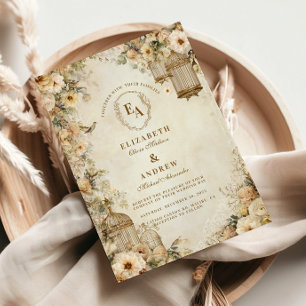Invitación Celebración del Jardín de Aves Vintage
