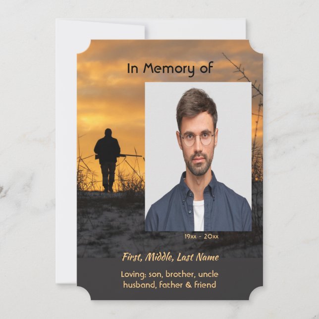 Invitación Celebración del juego de caza de cazadores de serv (Anverso)